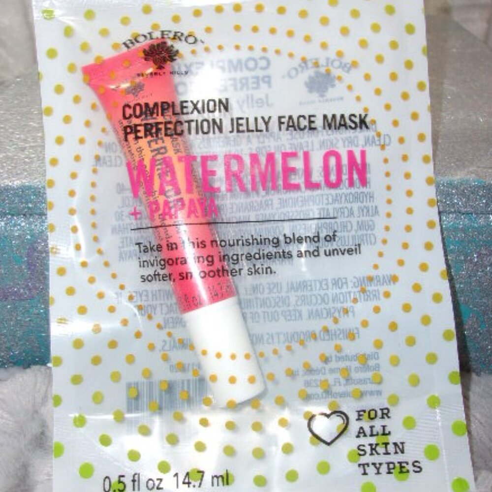 M-25 (NIP)  BOLERO BEVERLY HILLS JELLY FACE MASK WATERMELON & PAPAYA
